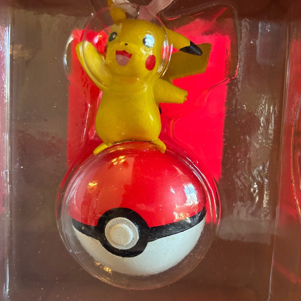 Hallmark Pokemon Pikachu Poke Ball Ornament 2023 Holiday Decor With Gift Bag